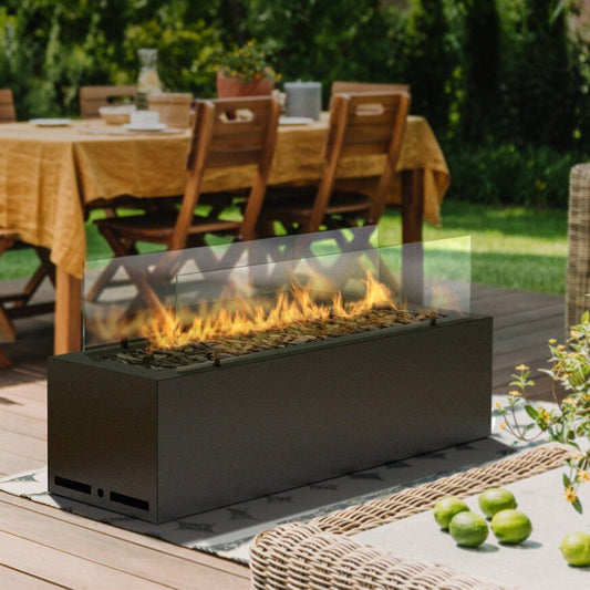 Planika Galio Black – Utendørs gasspeis i sort stål