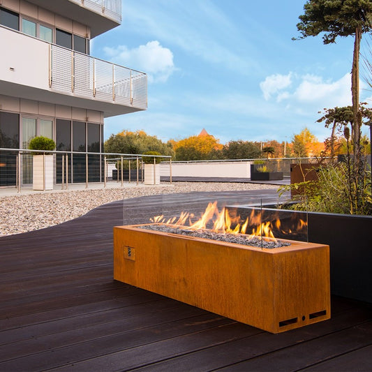 Planika Galio Corten – Utendørs gasspeis i cortenstål